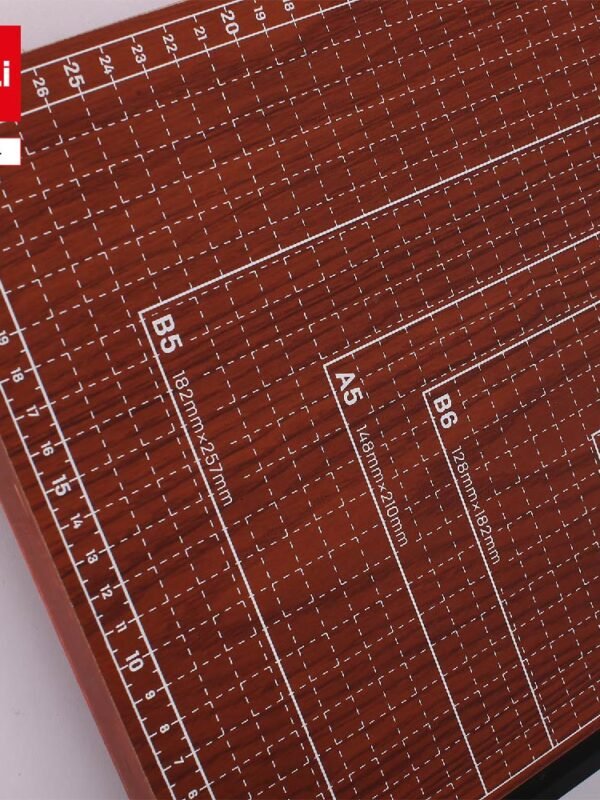 ديلي مقطع ورق سكين معدن - طبلية قياس A4 - مقبض وقفل حماية - بني - E8004